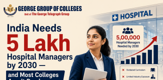 India Needs 5 Lakh Hospital Managers by 2030 — and Most Colleges Aren’t Ready Hospital management team reviewing operations in an Indian hospital, representing the growing demand for hospital managers in India by 2030