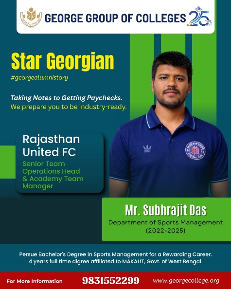 Mr. Subhrajit Das  Department of Sports Manangement